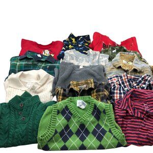 Boys 2T Long Sleeve Shirts BUNDLE Sweaters Fall Winter Gap Oshkosh Gymboree